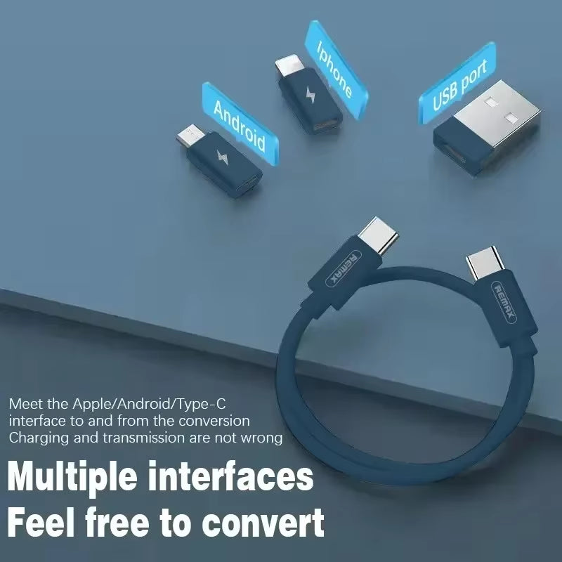 Multi USB Type C to C 60W Charging Adapter Cable Kit USB C for Lighting ,Conversion Set USB a & Type C to Micro/Type C/Lightning